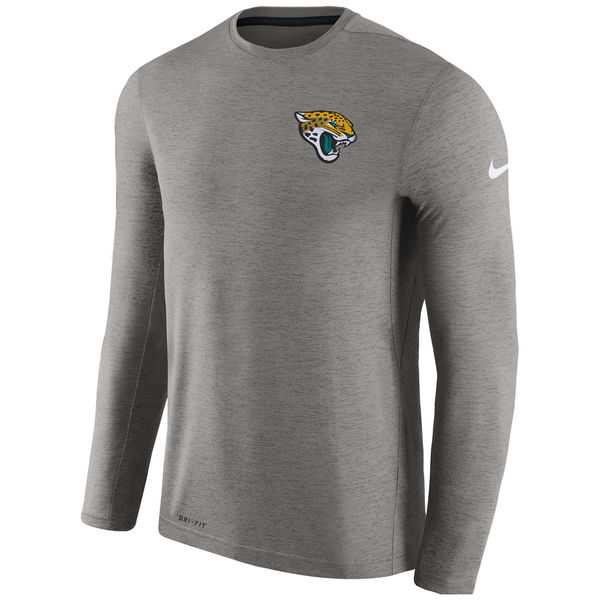 Men's Jacksonville Jaguars Nike Charcoal Coaches Long Sleeve Performance T-Shirt,We sell and wholesale Men's Jacksonville Jaguars Nike Charcoal Coaches Long Sleeve Performance T-Shirt on line form chian!